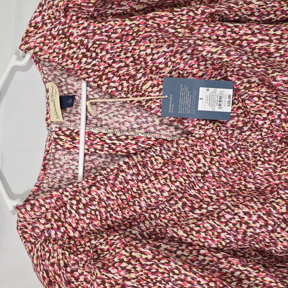 Universal Thread Pinks and White Mini Dress Womens Size 2 (W313) - Picture 2 of 6